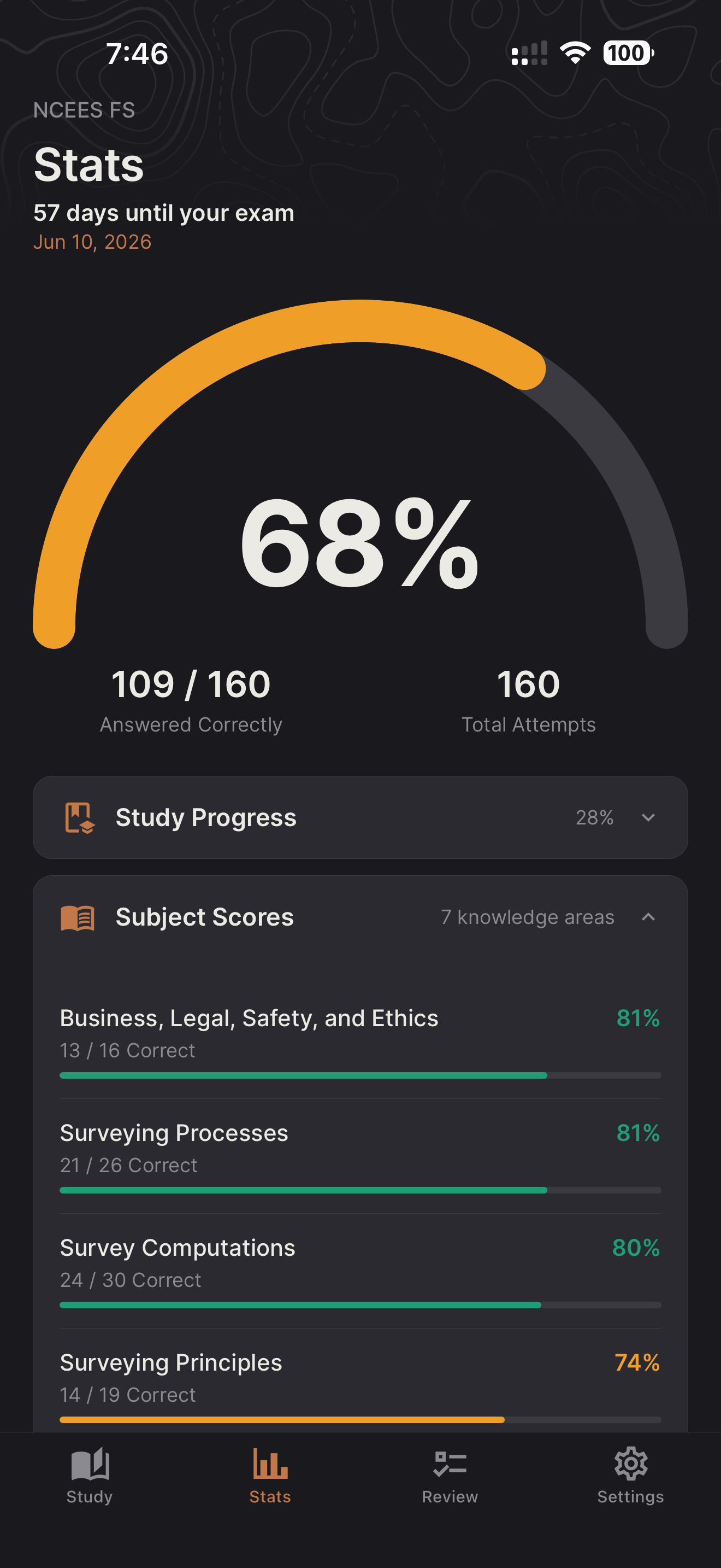 Screenshot — Progress tracking